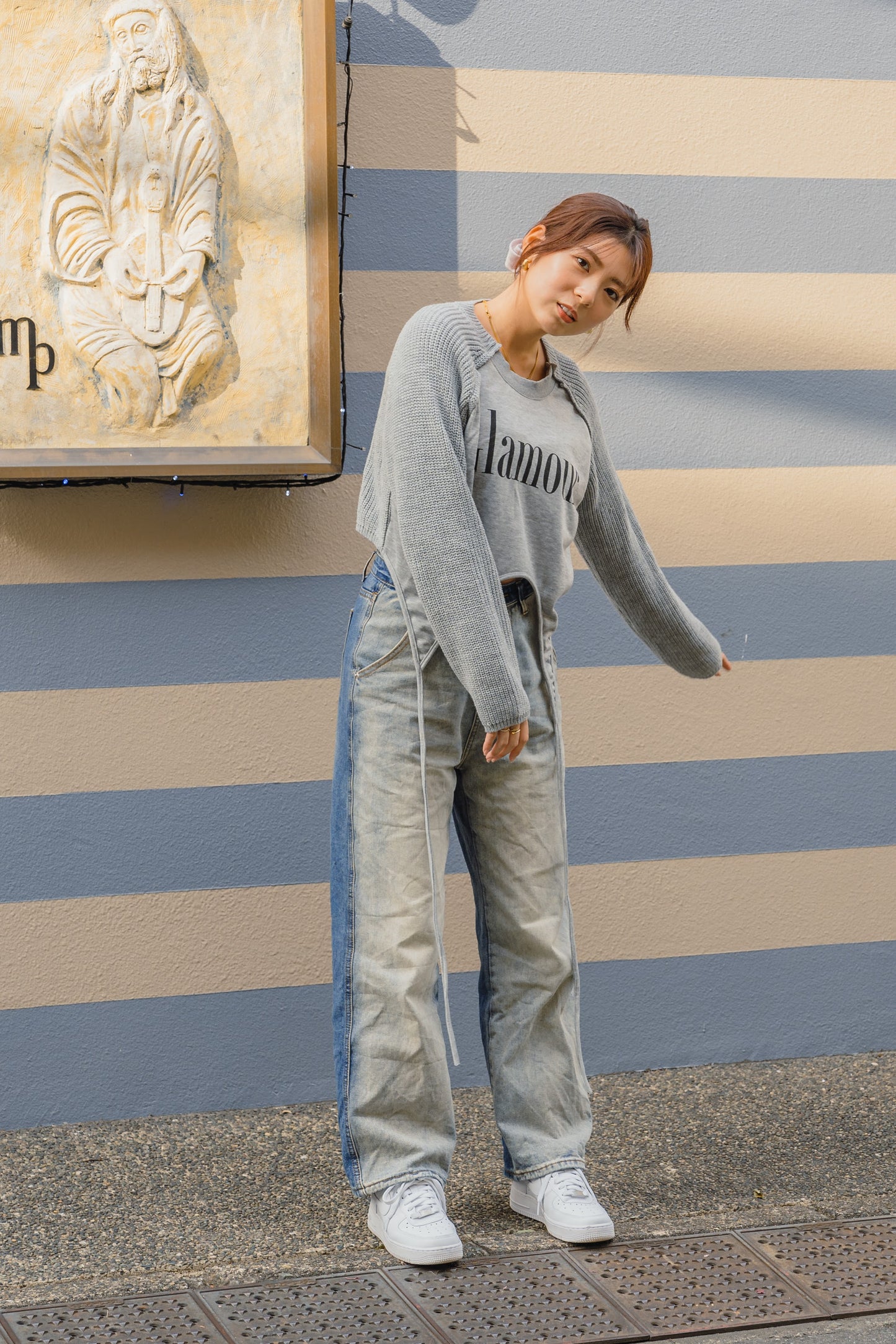 ニットスリーブデザイントップス DPB11069