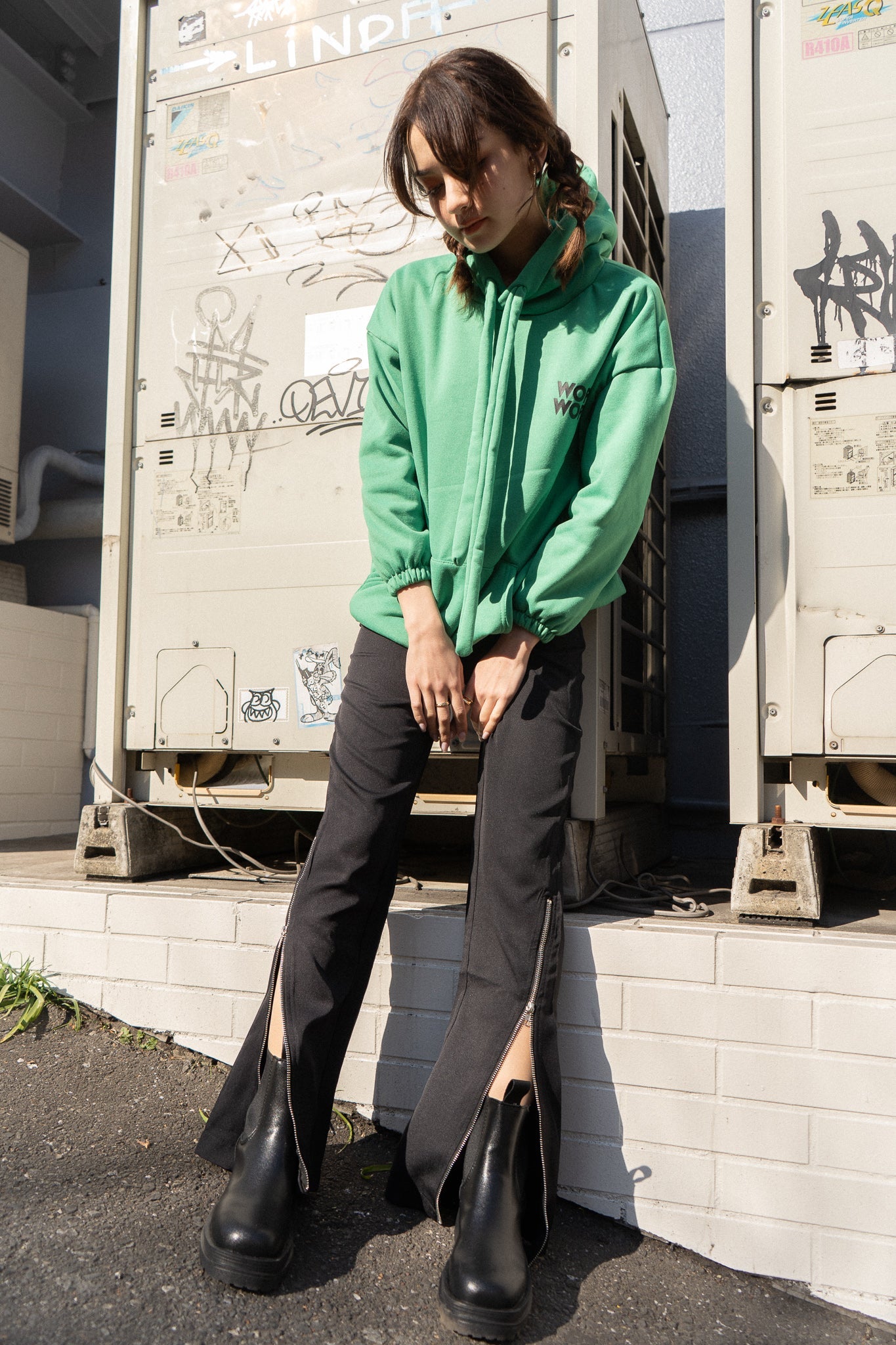 ジップスリットフレアパンツ DAA03814