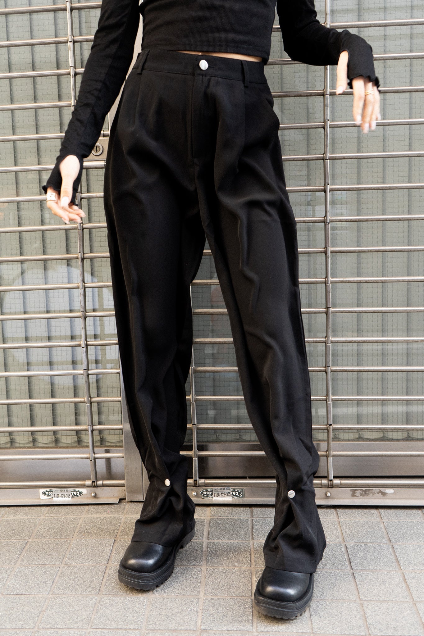 2wayデザインブラックパンツ DAA03815