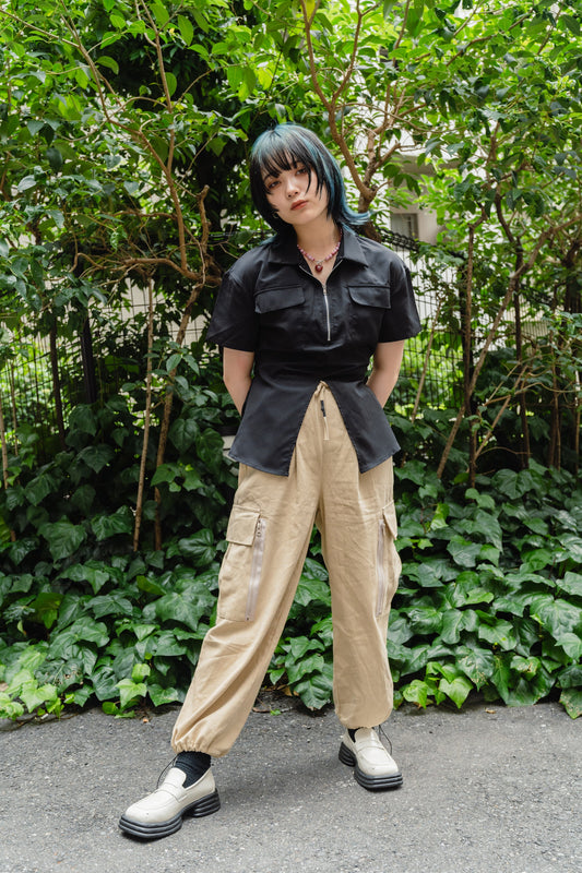 ハーフジップポケットシャツ DPA20091