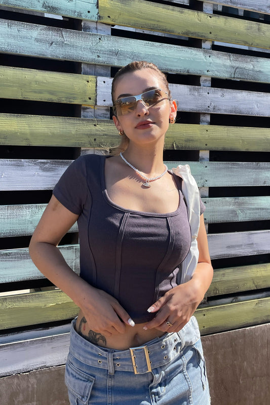 スクエアネックビスチェトップ DPA36054