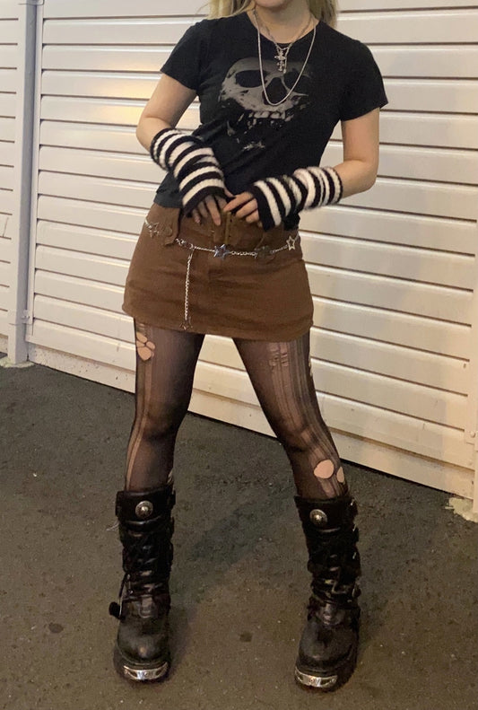 ヴィンテージハイウエストデニムスカート DPA48053