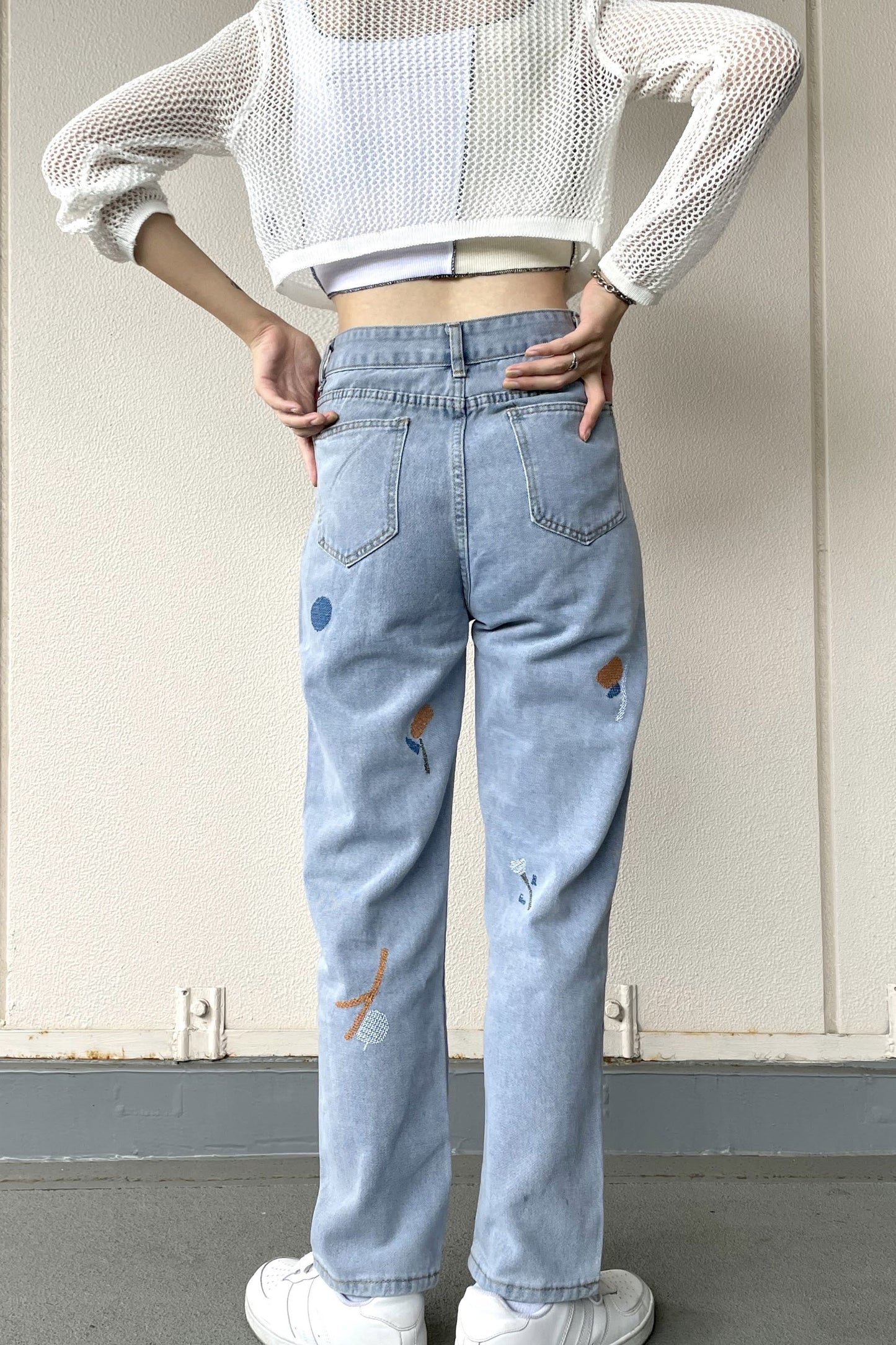 フラワー刺繍デニム DPA96001