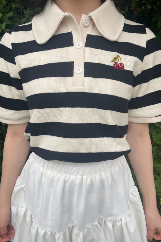 チェリーロゴステッチポロシャツ DPA43028