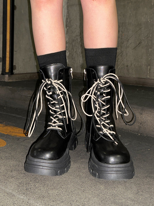 バイカラーハイレザーブーツ DPB39106