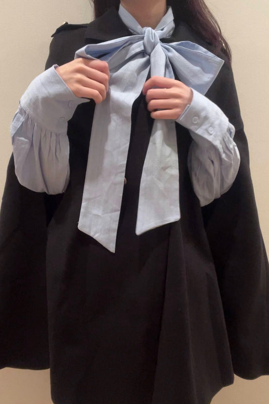 ブラックケープコート CPA03035