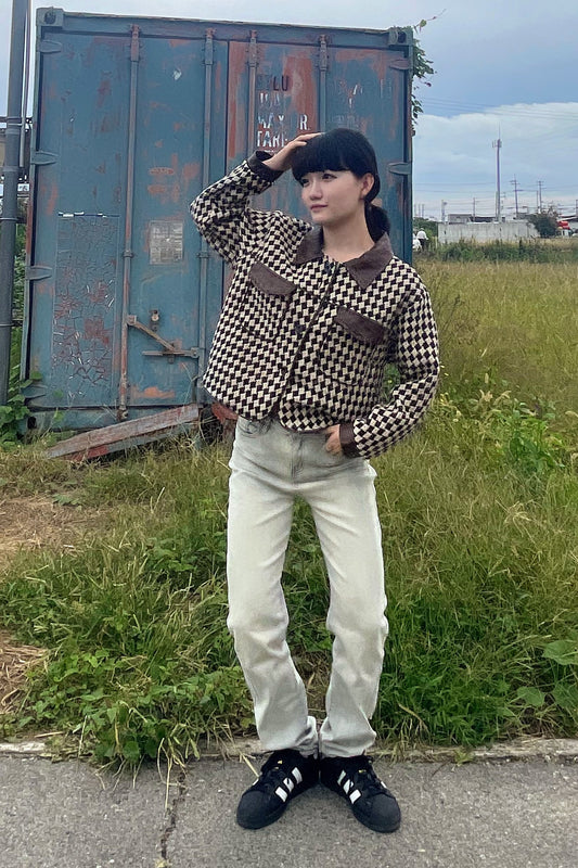 レザーラティスジャケット DPA43108