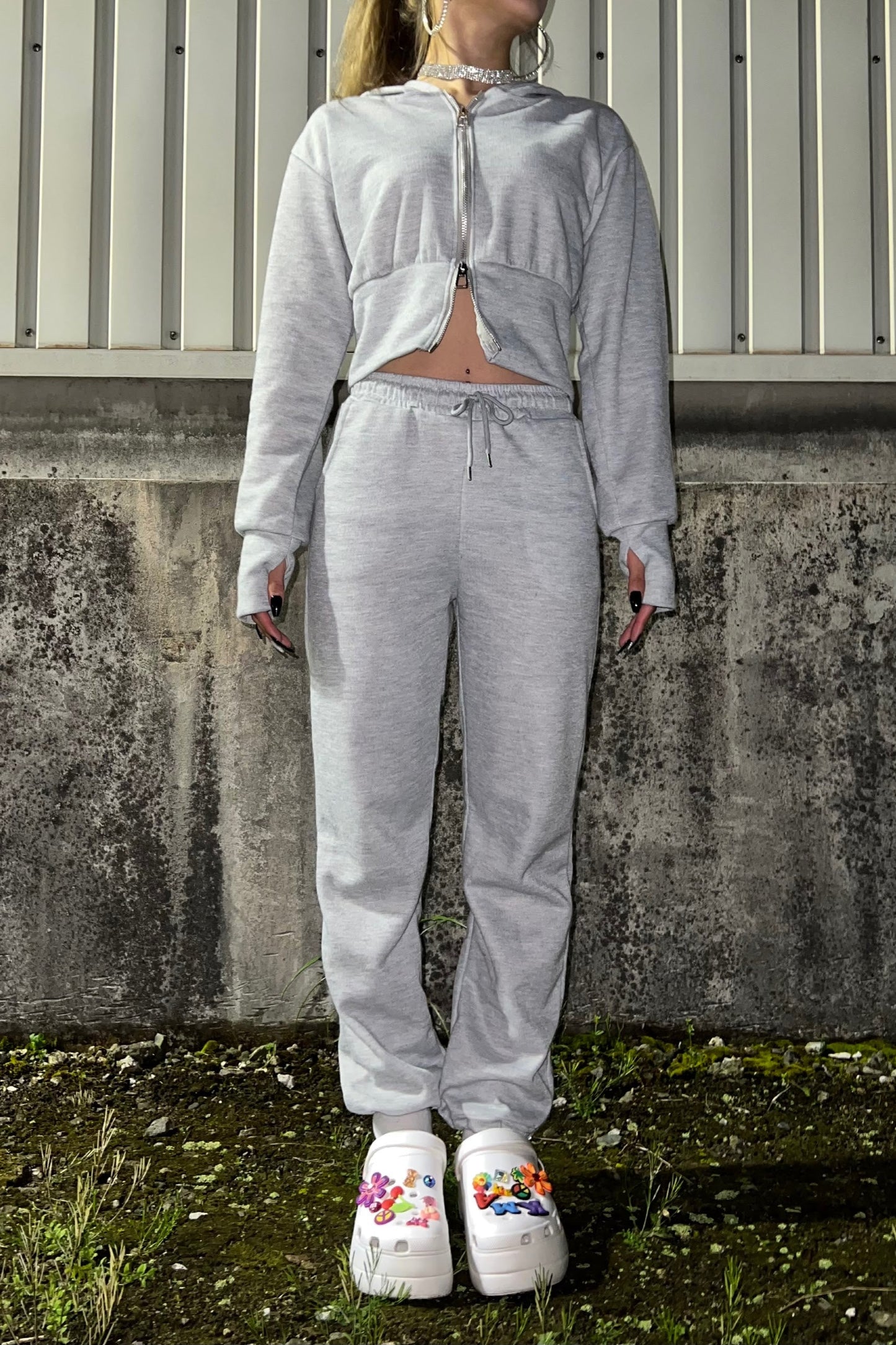 GRAYスウェットセットアップ DPA44037