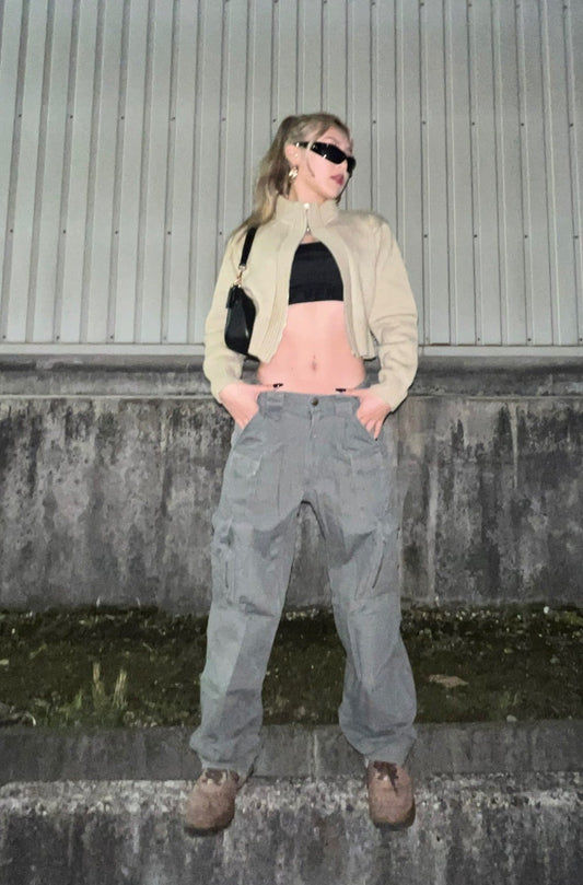 クロップドジップセーター DPA44027