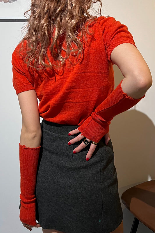 ラビットアームウォーマーニット DPA17045