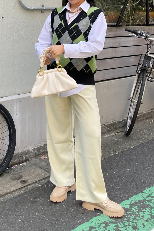 グリーンアーガイルニットベスト DPA34017