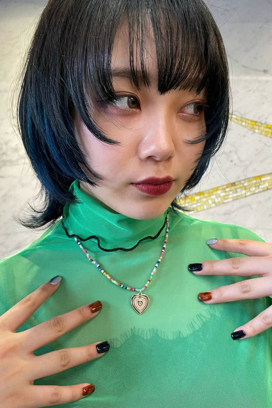 ハートビーズネックレス DPA20066