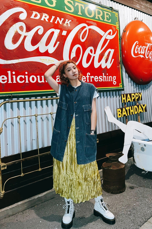 ワッシャープリーツロングスカート DPA39040