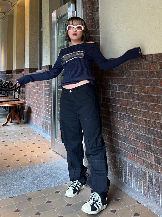 オフショルリブニット DPA14276