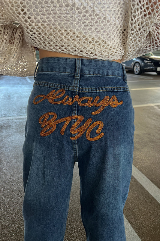 バックデザインデニムパンツ DPA14165