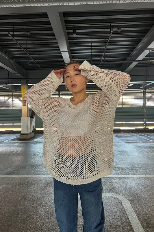 メッシュ編みプルオーバー DPA14145