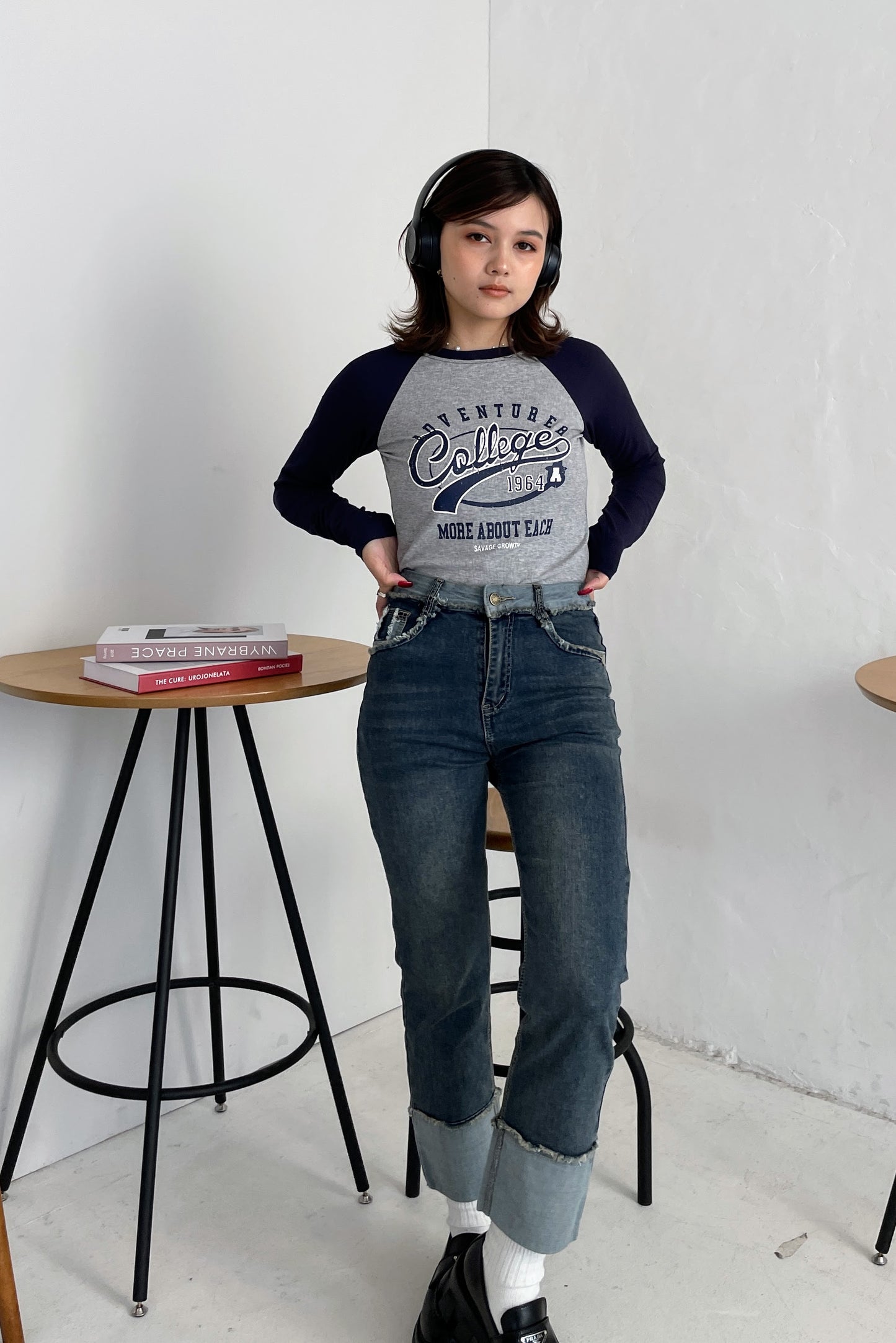 ヴィンテージプリントラグランカットソー DPB25045