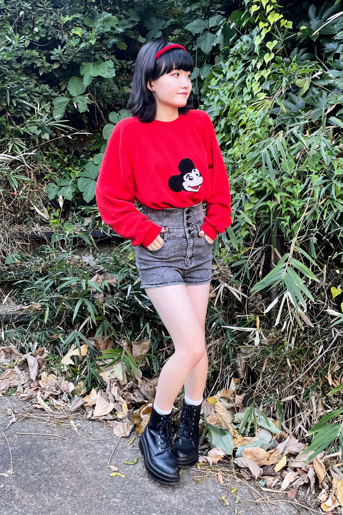 ハイウエストショートデニムパンツ DPA43130