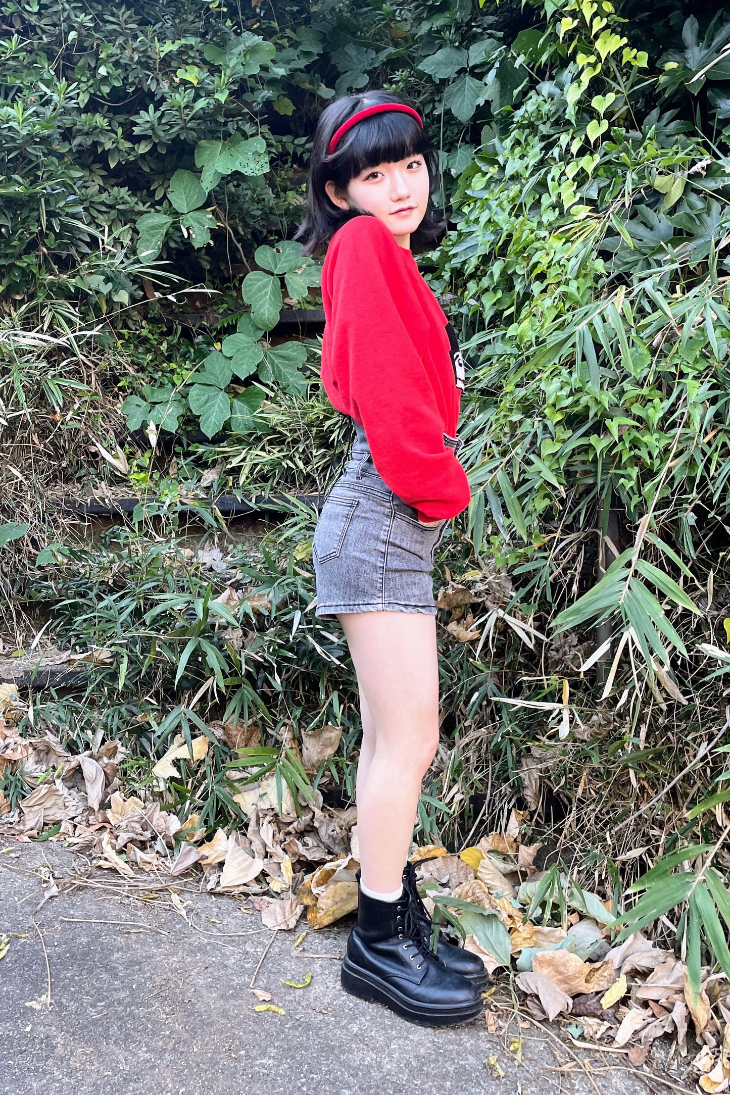 ハイウエストショートデニムパンツ DPA43130