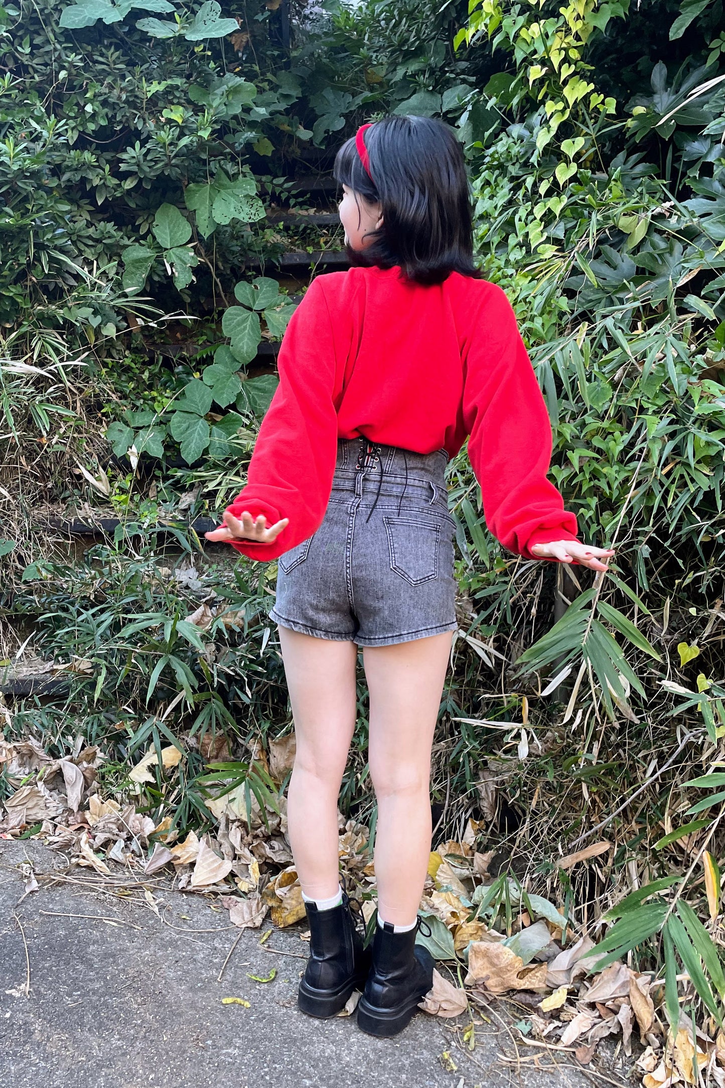 ハイウエストショートデニムパンツ DPA43130