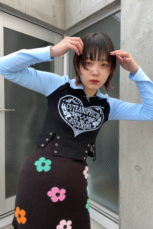 ピンデザインブルーTシャツ DPA20008