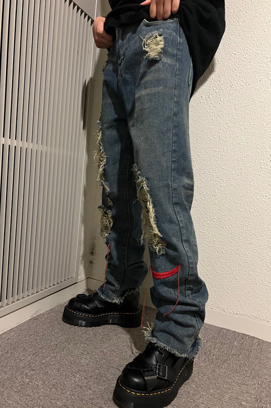 ヴィンテージダメージデニムパンツ DPA31005