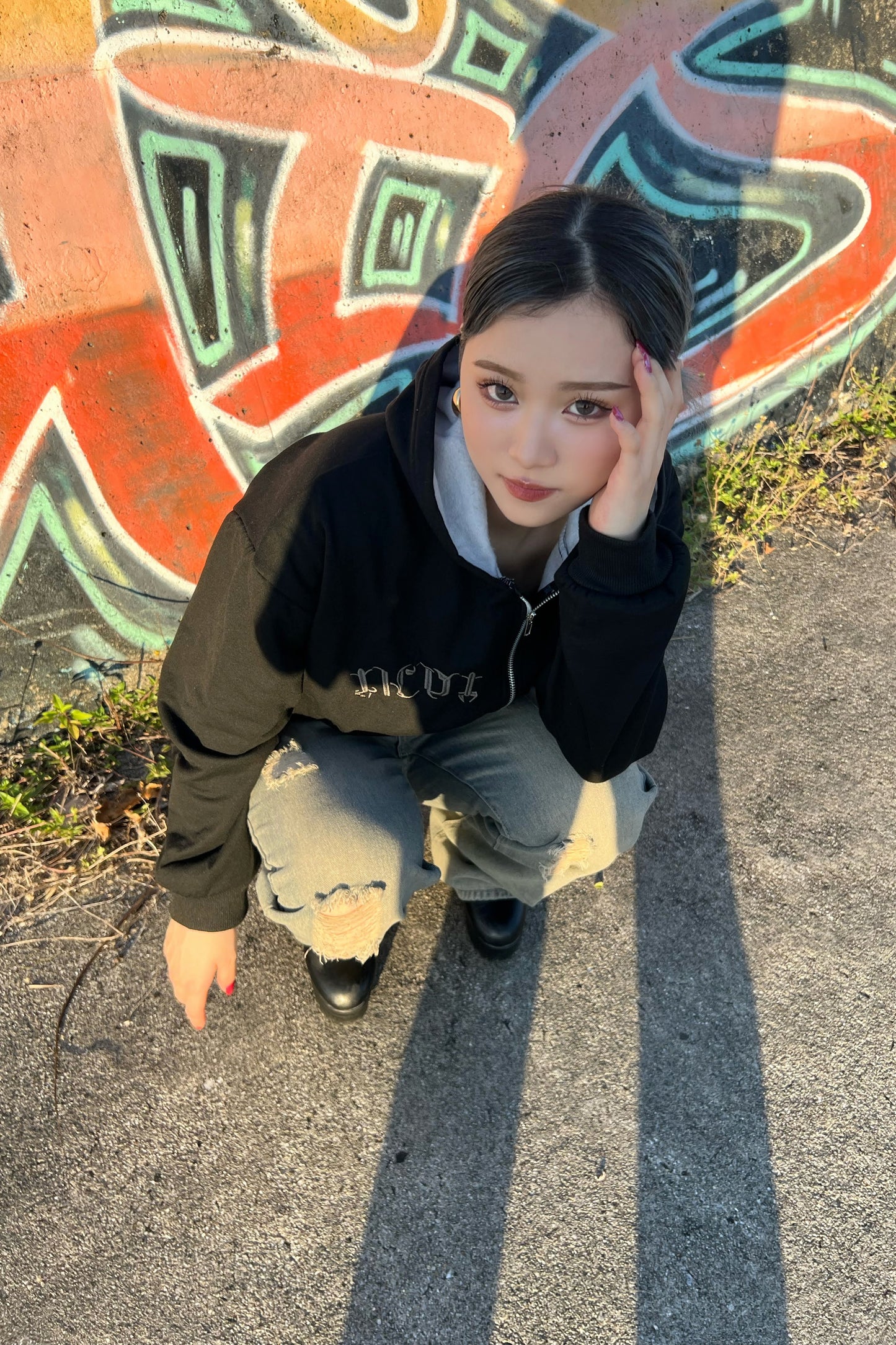 フォントロゴジップアップパーカー DPA89062