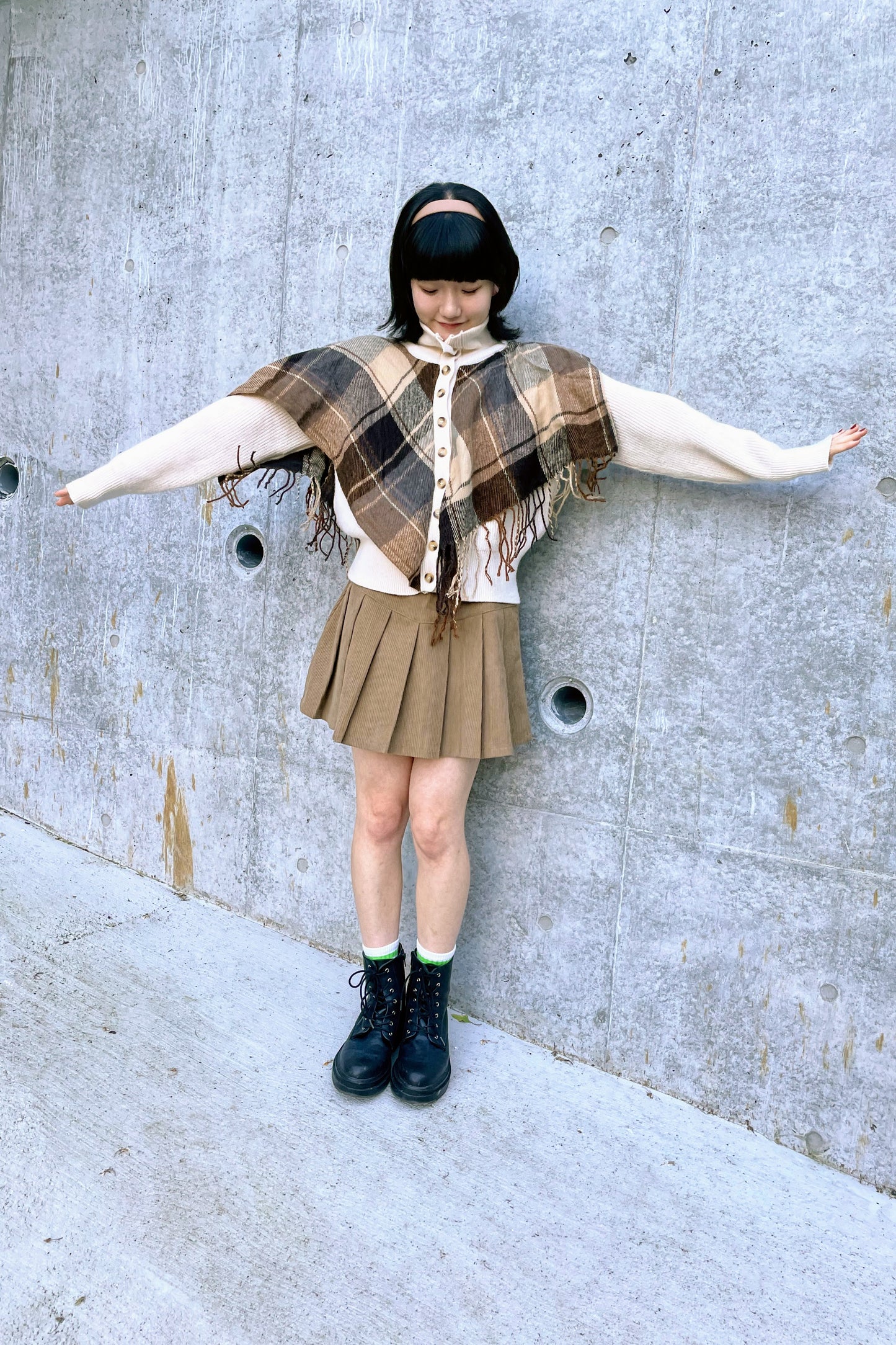 スタンドカラーポンチョ DPA43128