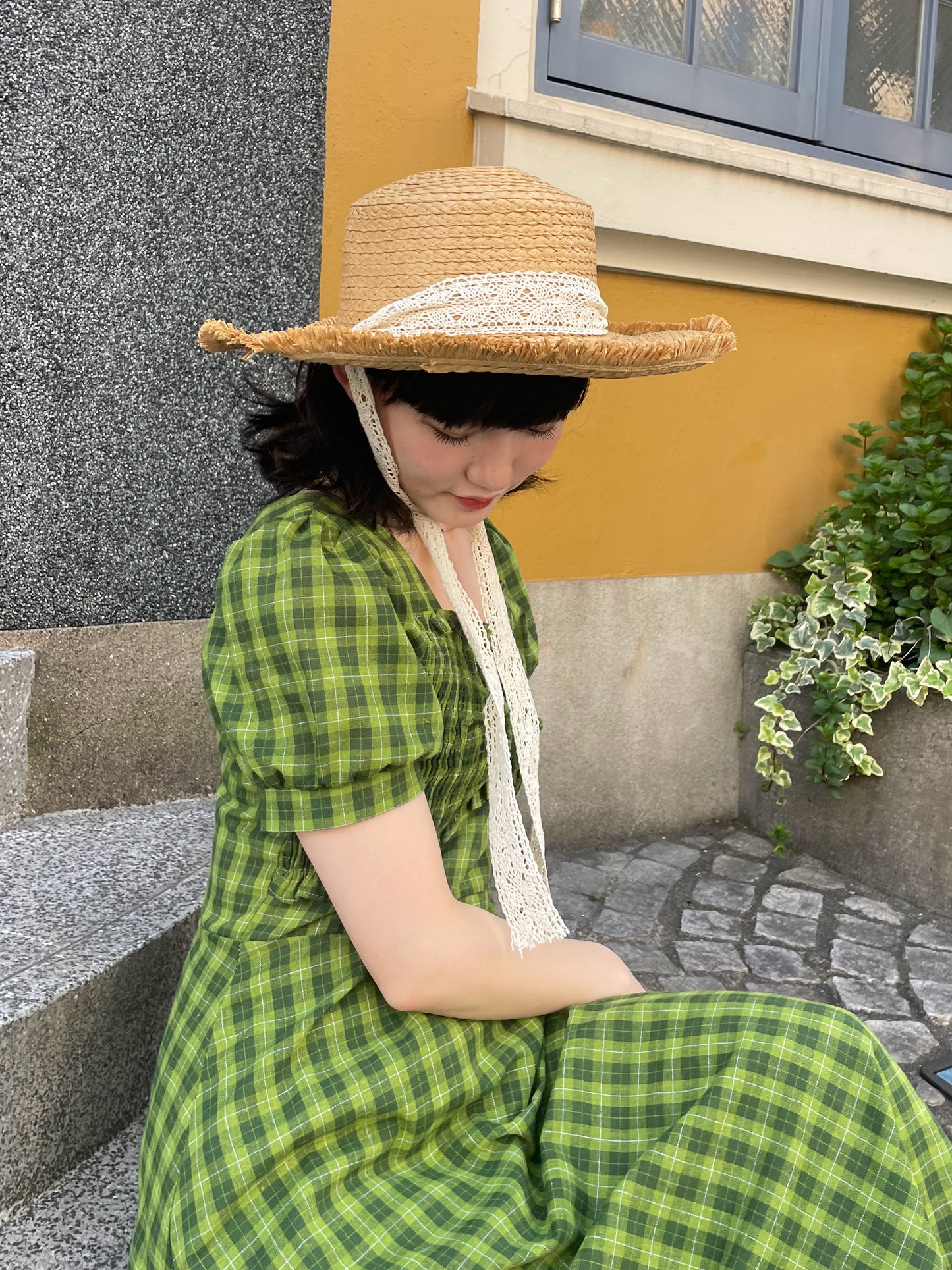 リボン付き麦わら帽子 DPA43171