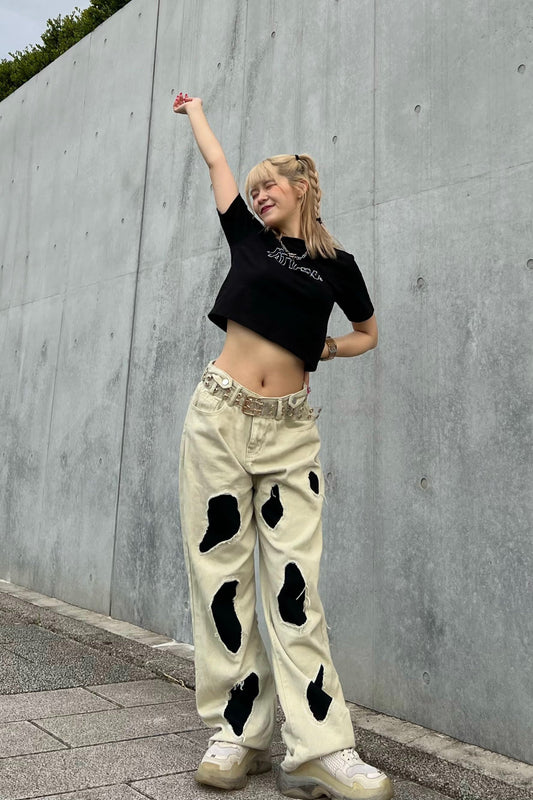 ダメージデニムホワイトパンツ DPA66011