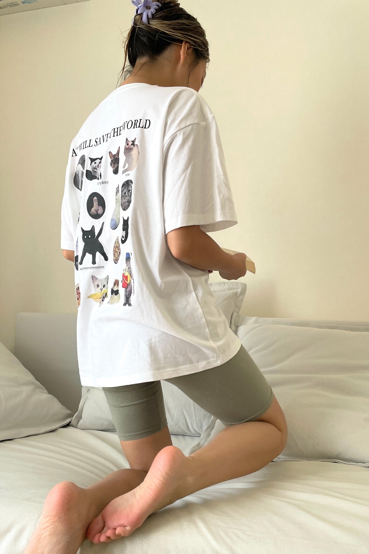 キャットプリントTシャツ DPA17097