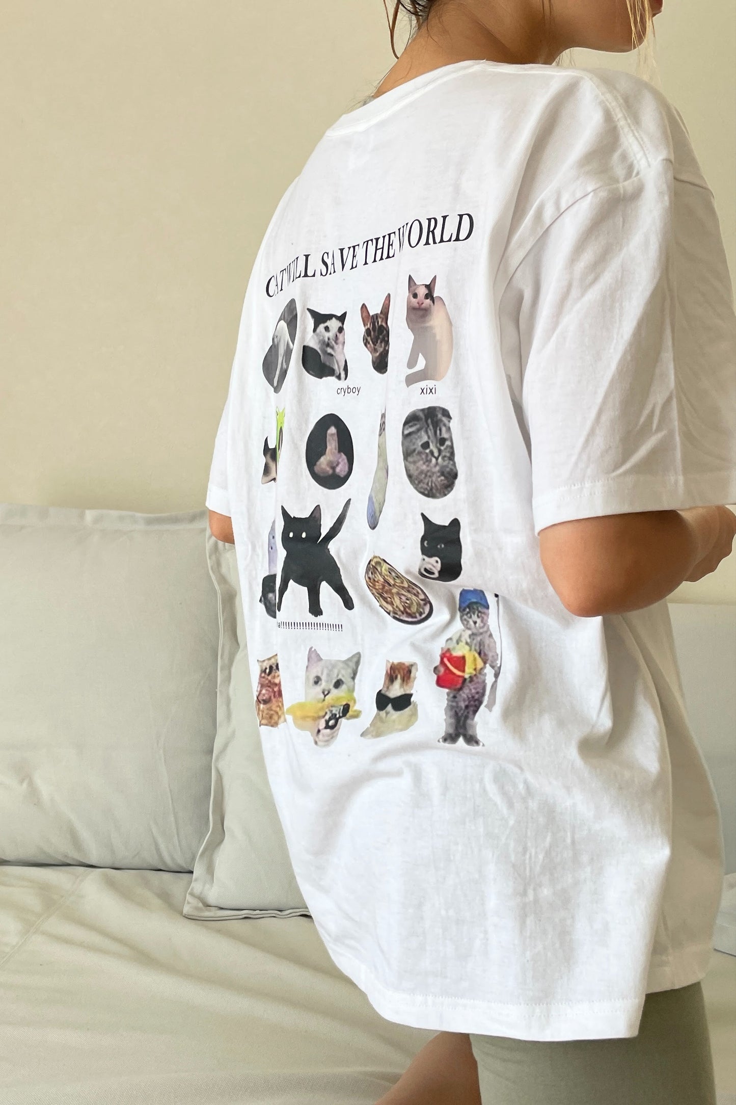 キャットプリントTシャツ DPA17097
