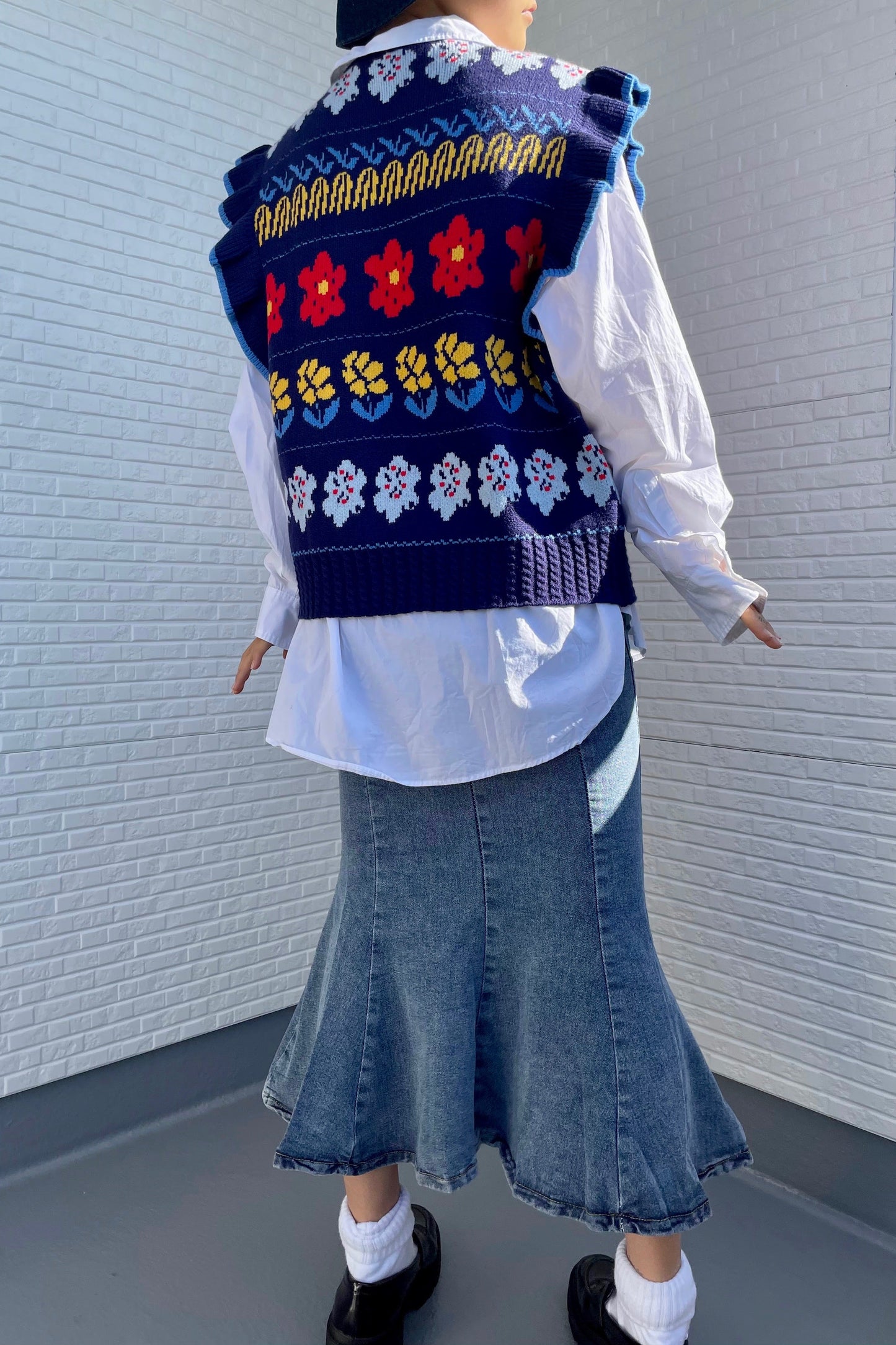 ジャガードフリルベスト DPA03094