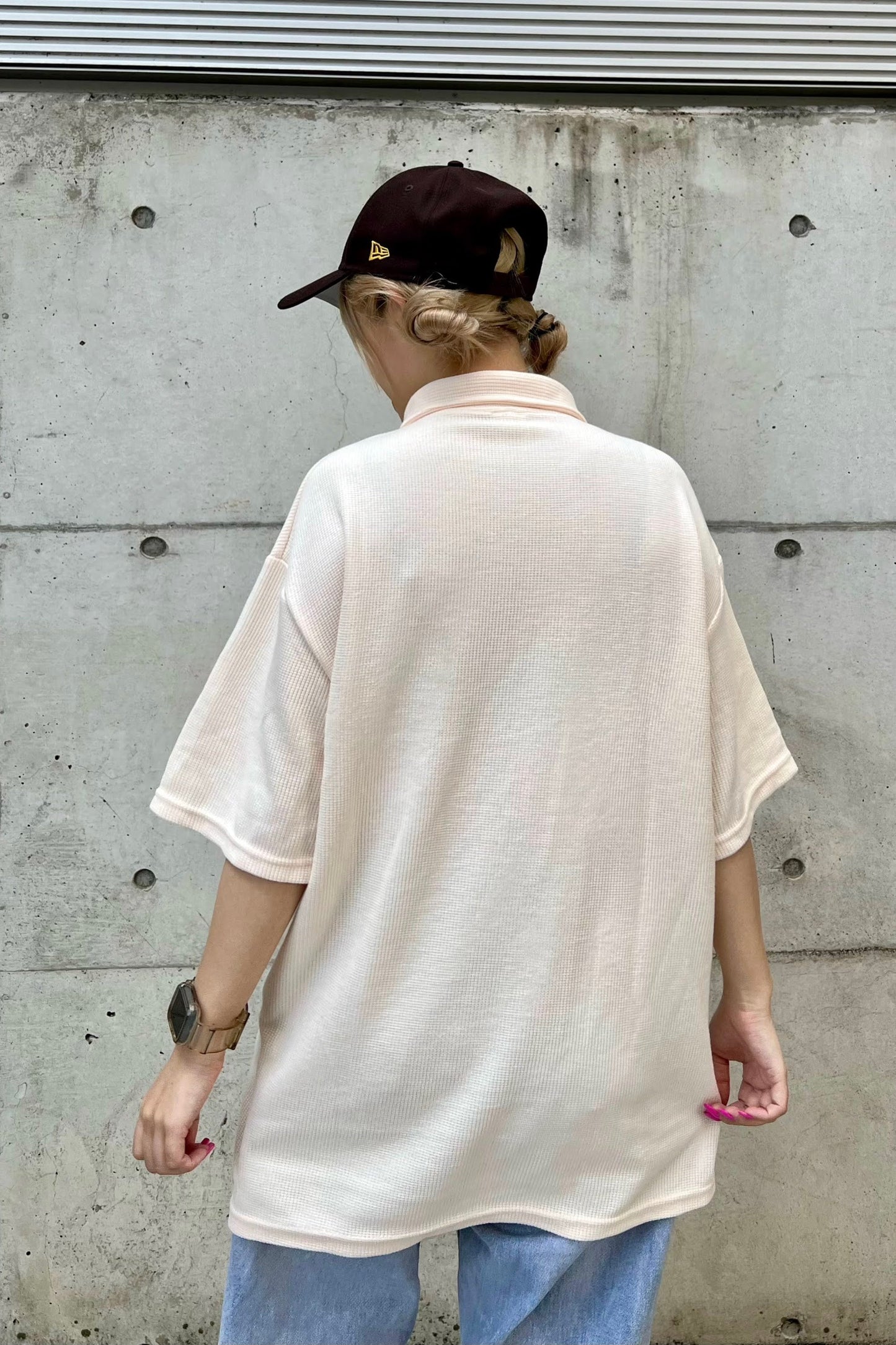 ハーフジップコントラストカラーTシャツ DPA66005