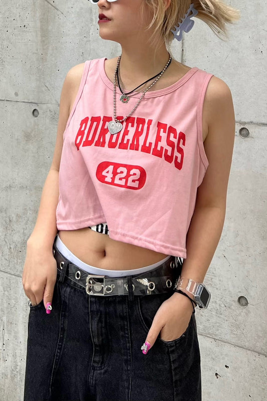 グラフィッククロップタンクトップ DPA66002