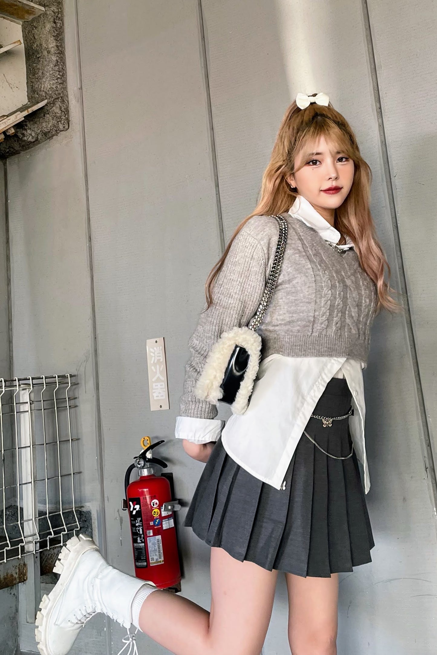 グレープリーツスカート DPB39037