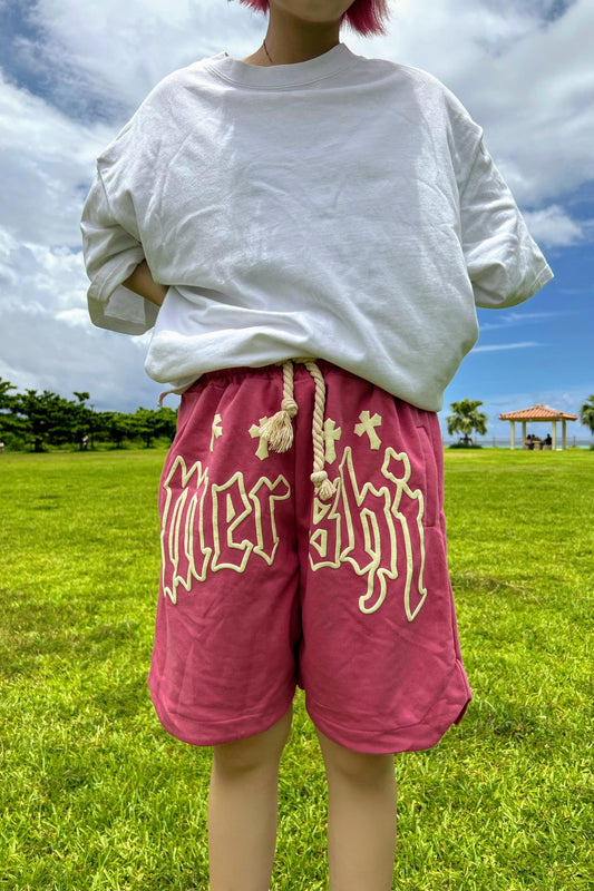 ロゴステッチピンクショートパンツ DPA89001