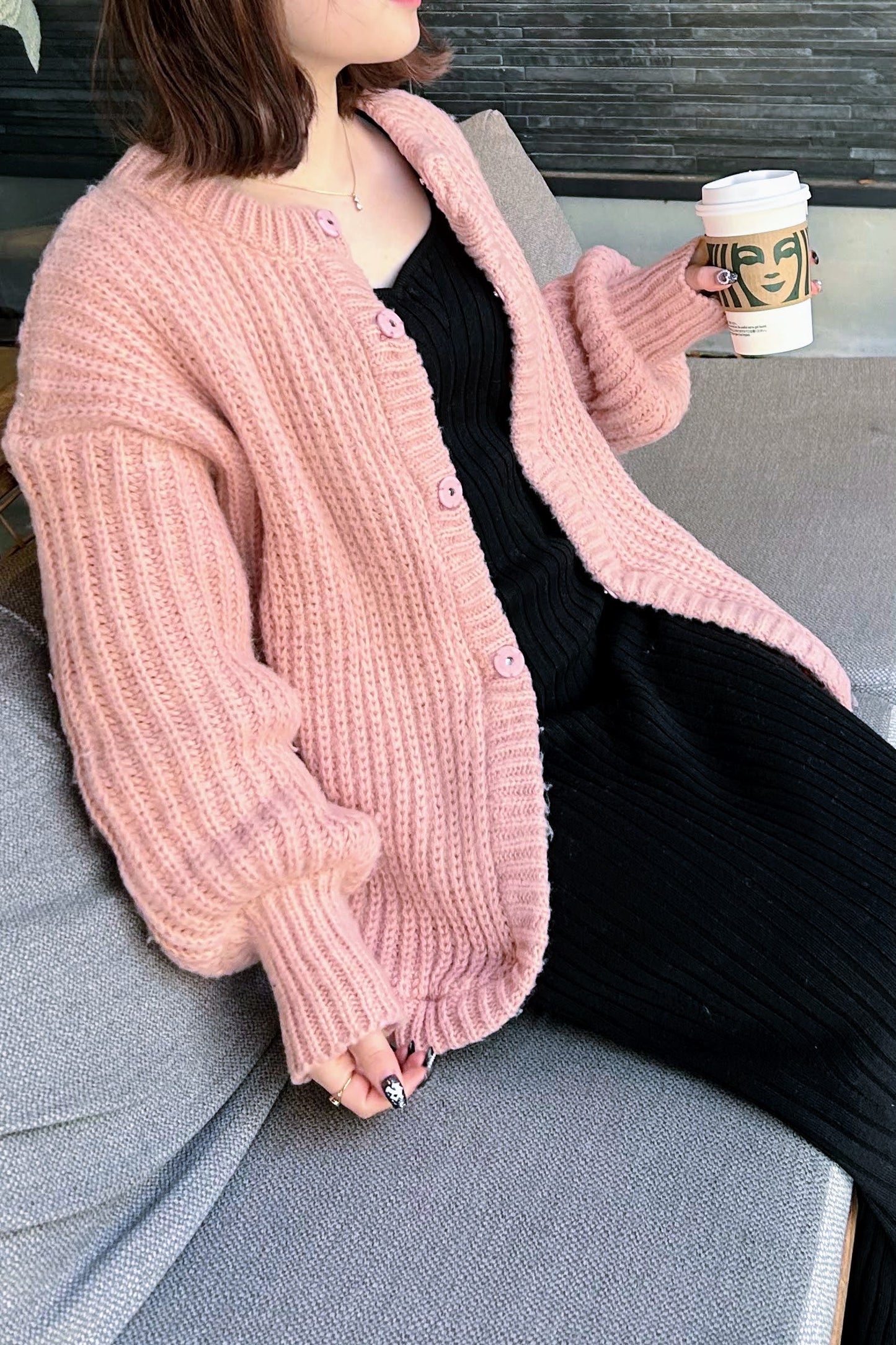 オーバーニットカーディガン CPA22014