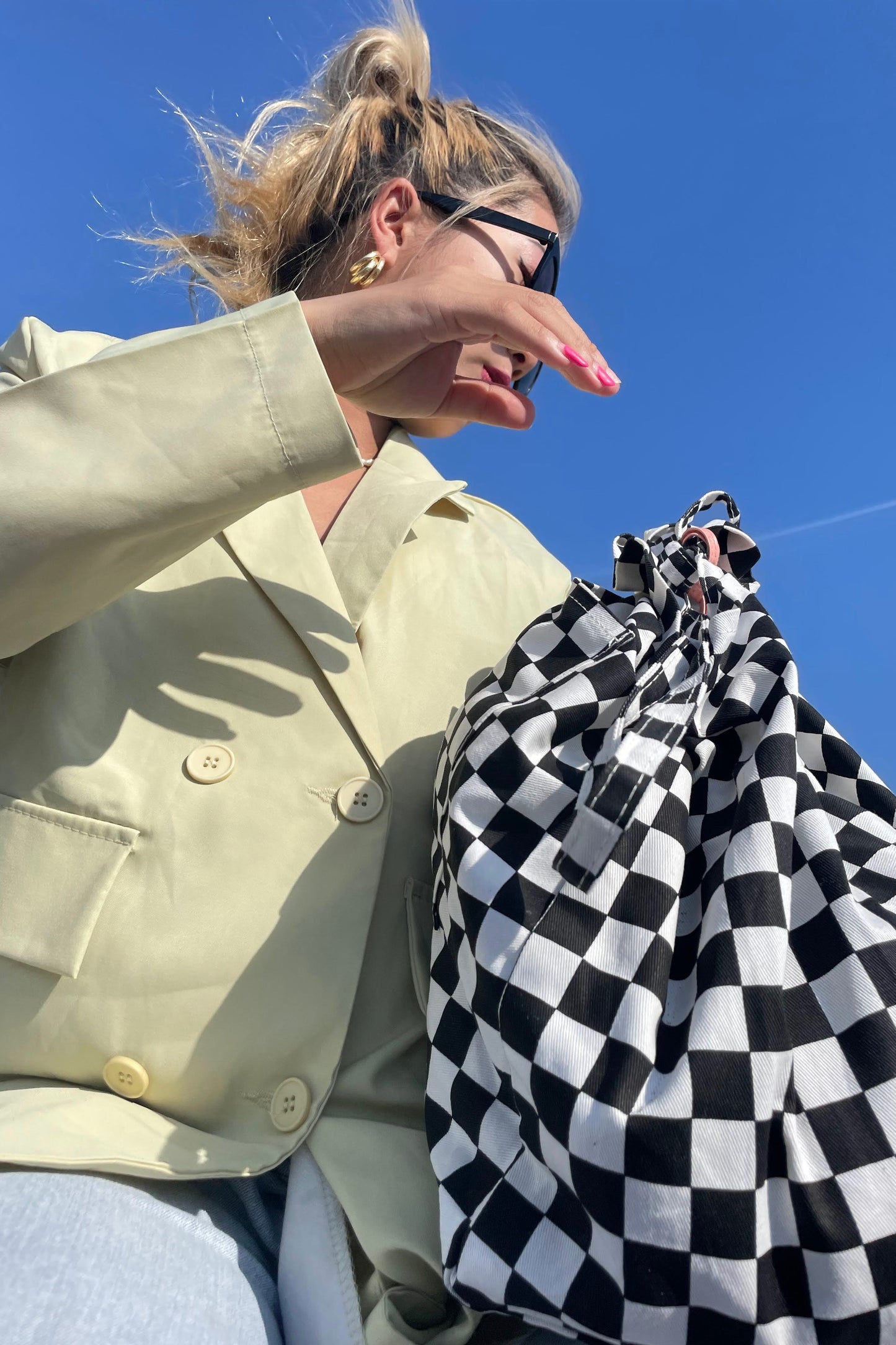 チェッカートートバッグ DPA27025