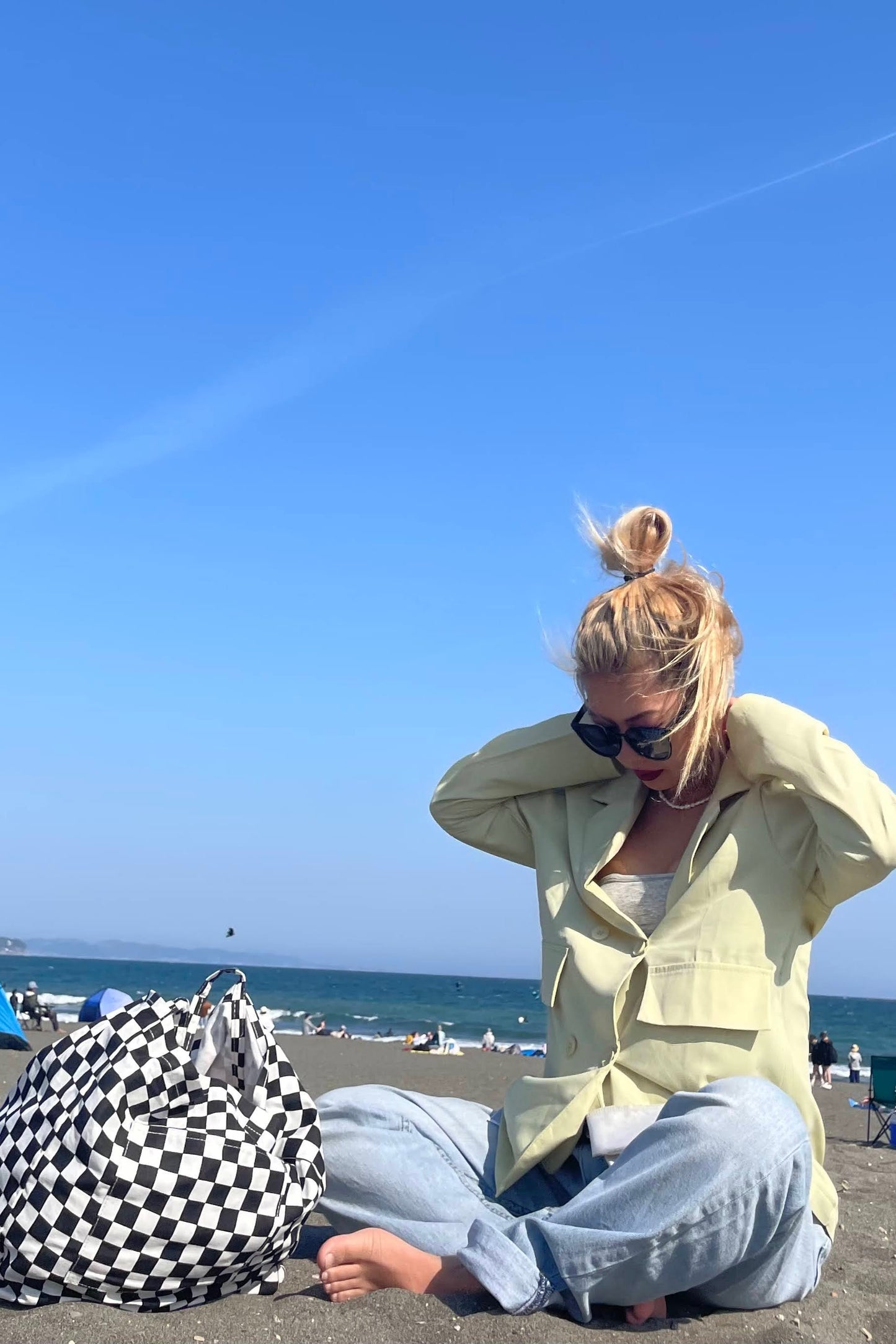 チェッカートートバッグ DPA27025