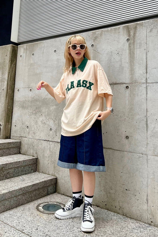 襟付きハーフジップTシャツ DPA66003