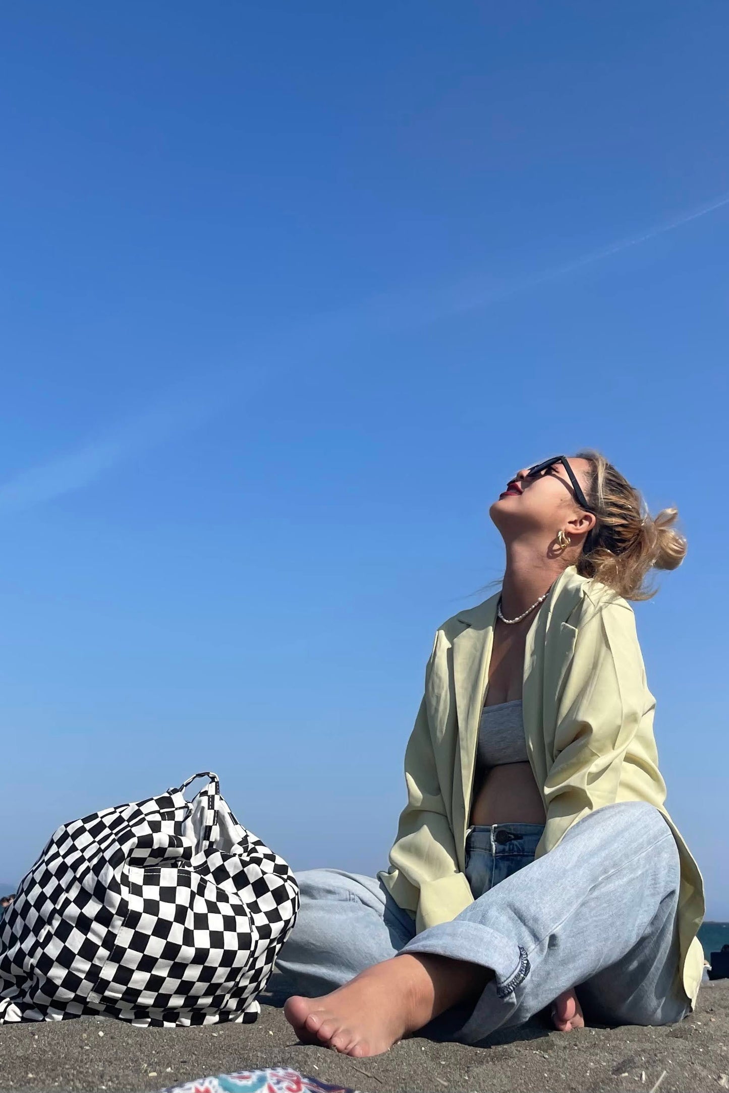 チェッカートートバッグ DPA27025