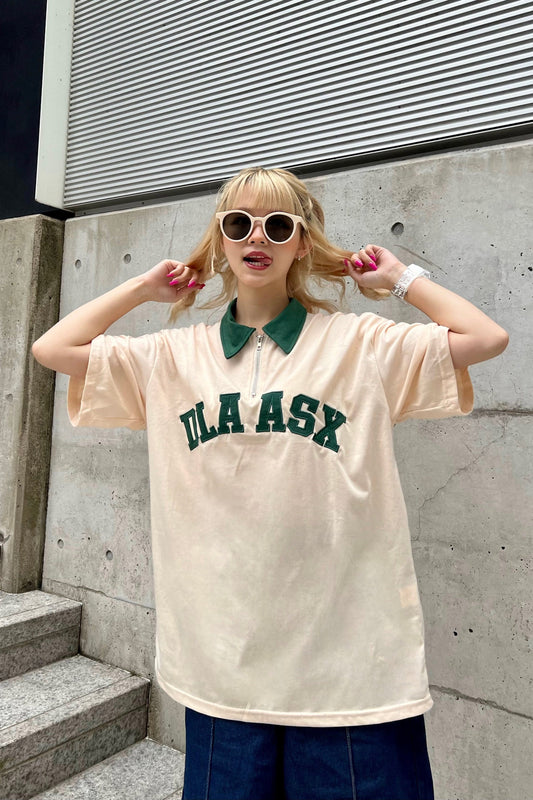 襟付きハーフジップTシャツ DPA66003