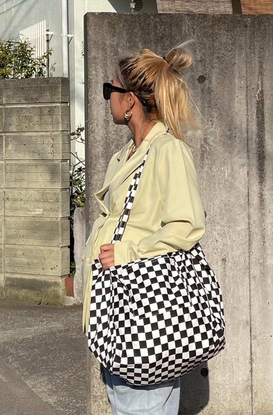 チェッカートートバッグ DPA27025