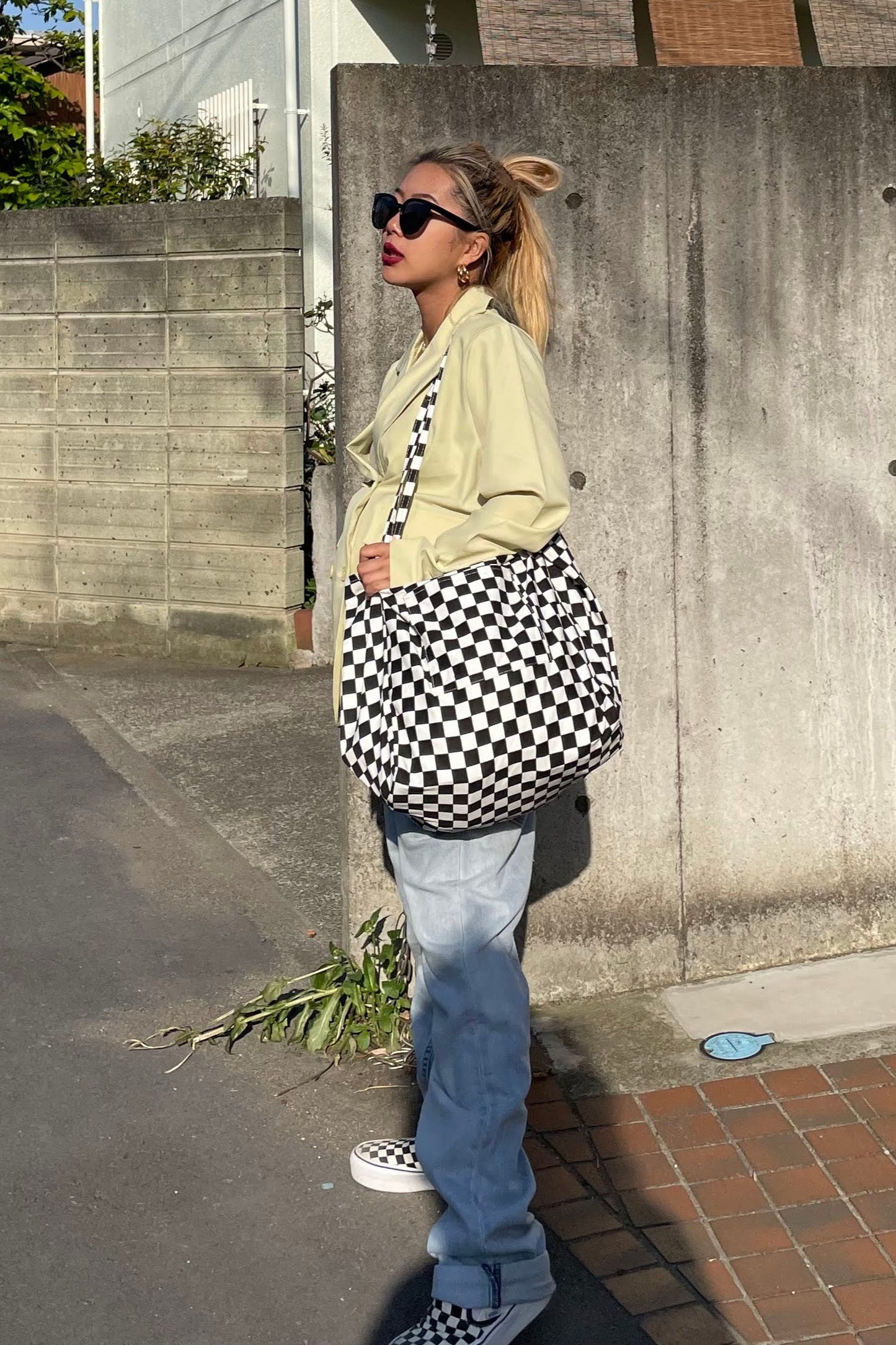 チェッカートートバッグ DPA27025