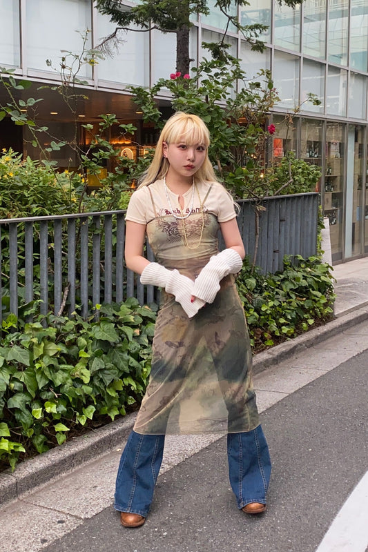 チュールロングワンピース DPA48025