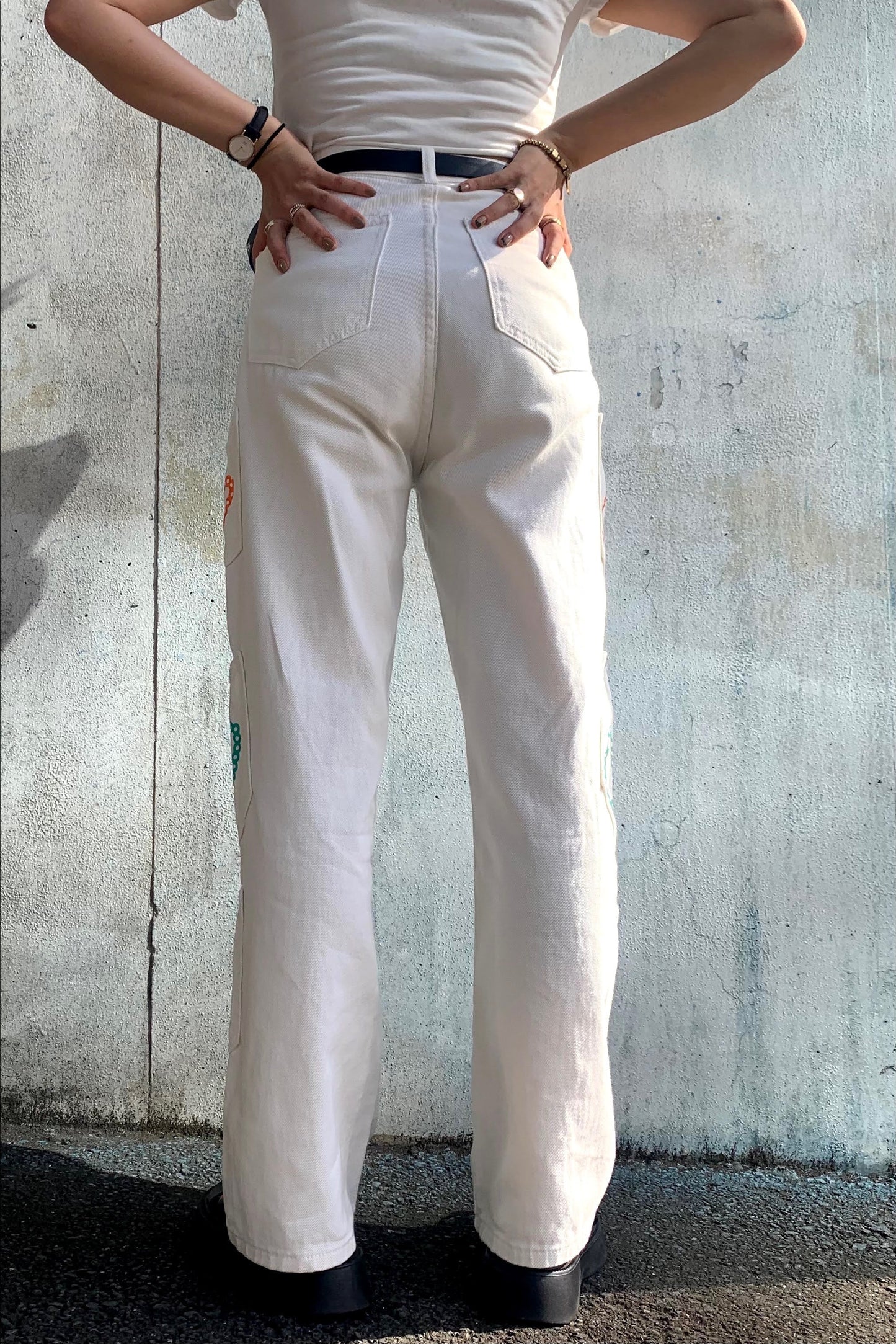 ラブペイントルーズホワイトジーンズ DPA02002