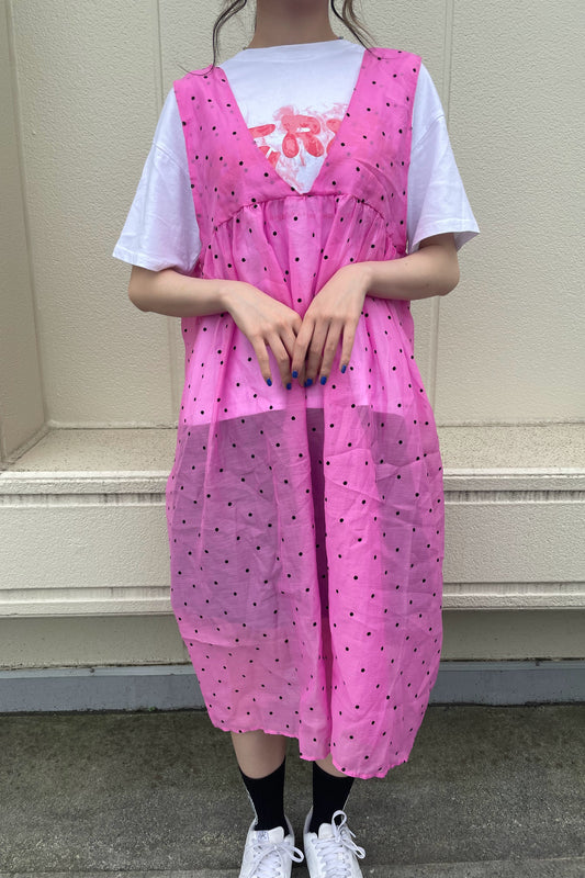 ピンクドッドワンピース DPA46037