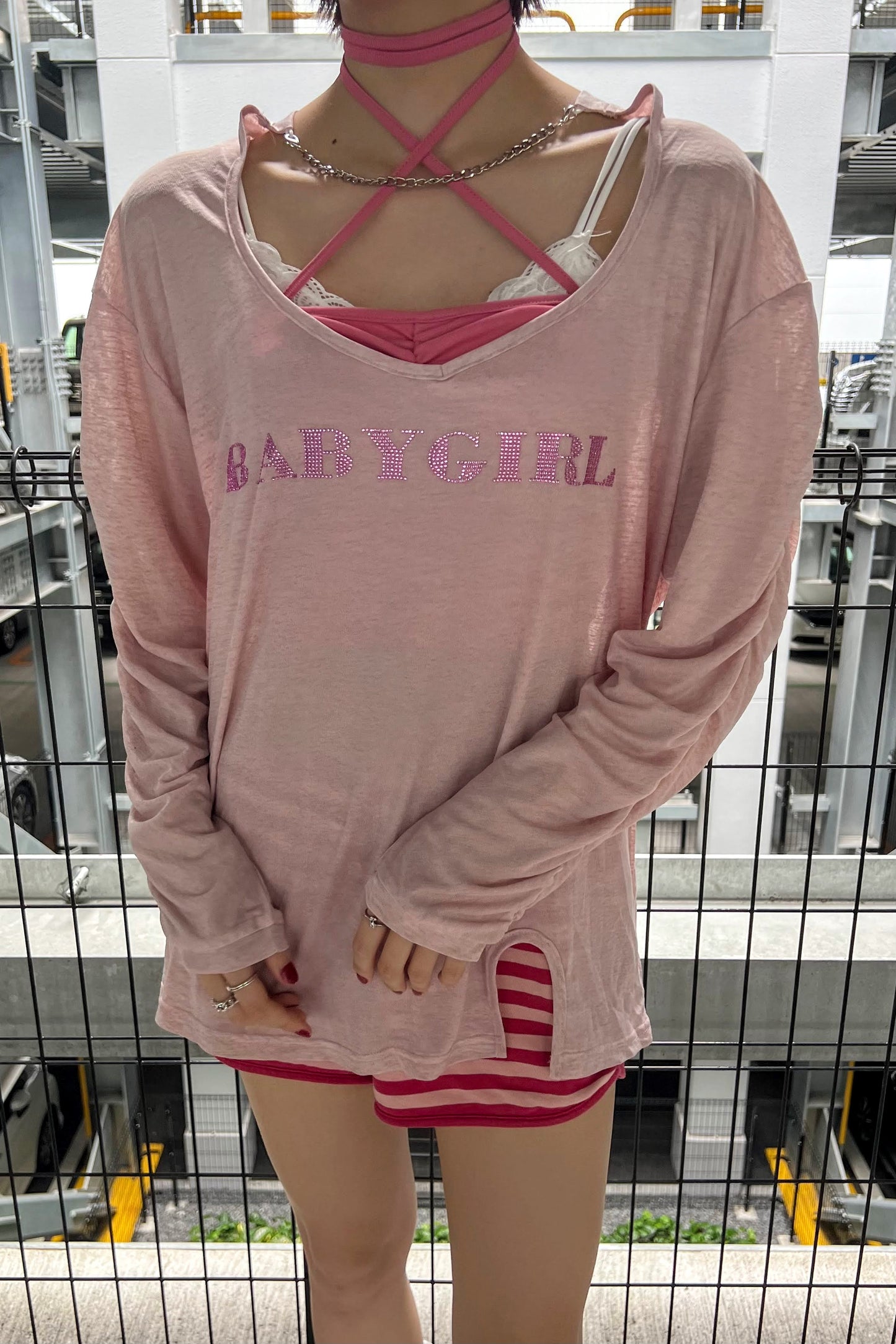 BABYGIRLロゴビッグTシャツ DPA51046