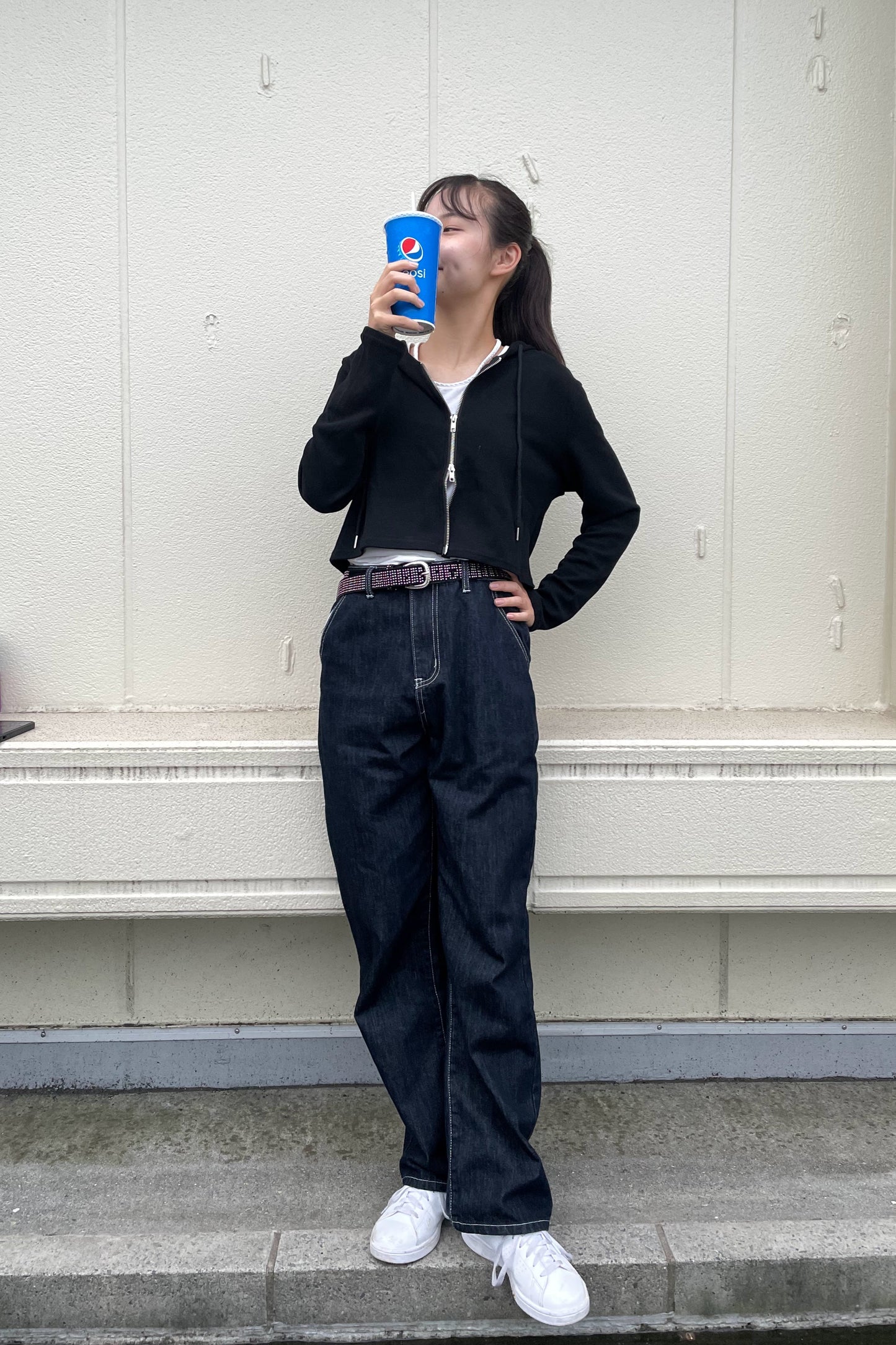 ブラックジッパーパーカー DPA46062